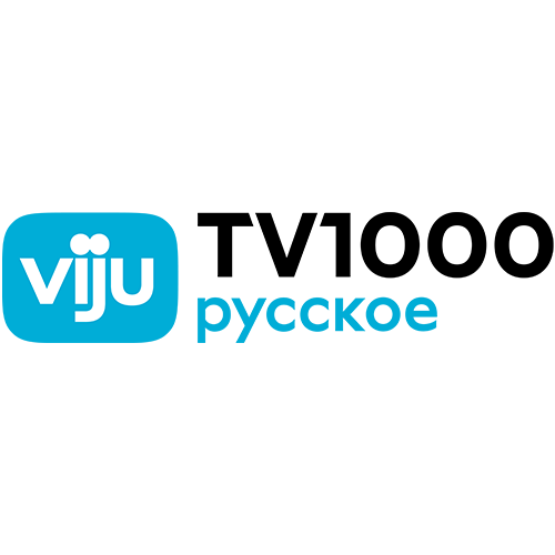 Логотип т�елеканала "Viju TV1000 Russkoe Kino Russian"