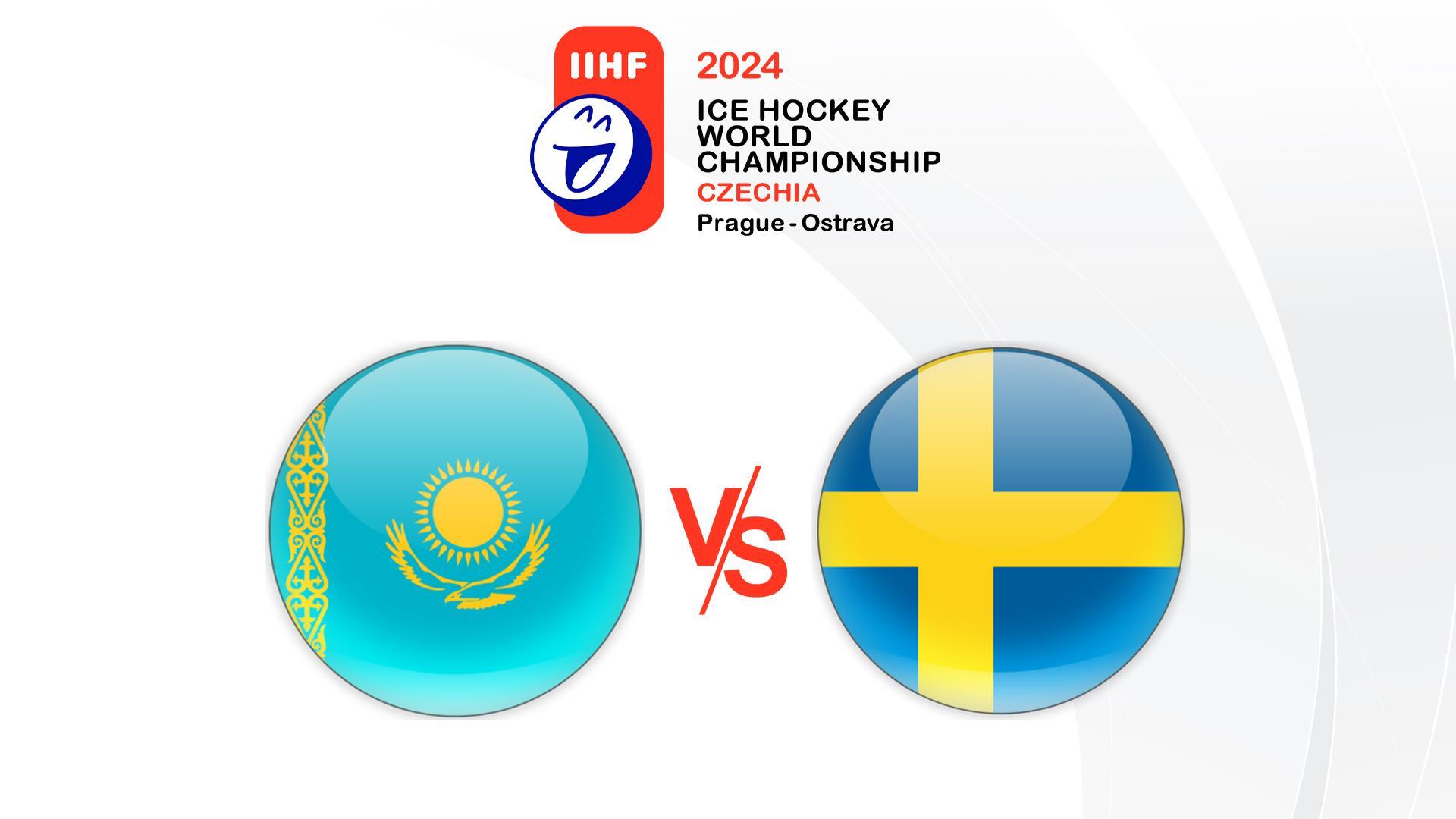 Хоккей. Чемпионат мира. Казахстан - Швеция. Трансляция из Чехии