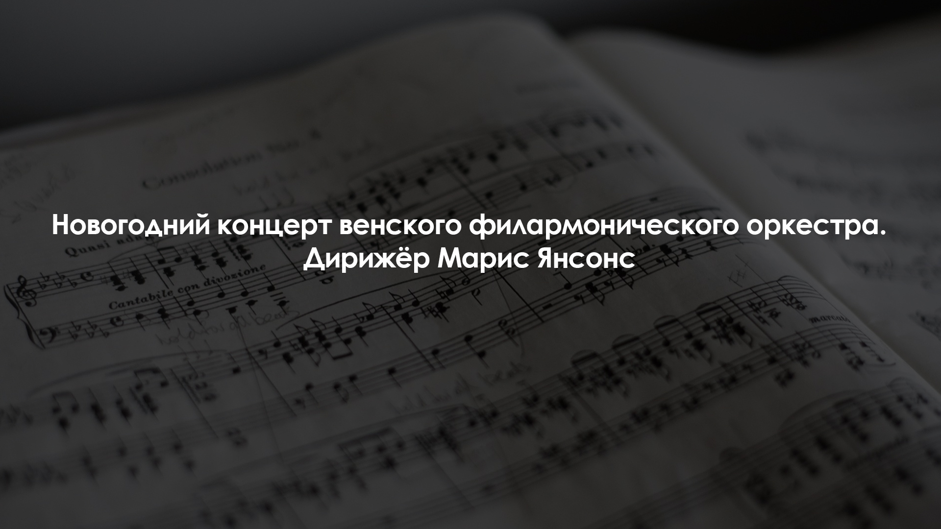 Новогодний концерт венского филармонического оркестра. Дирижёр Марис Янсонс