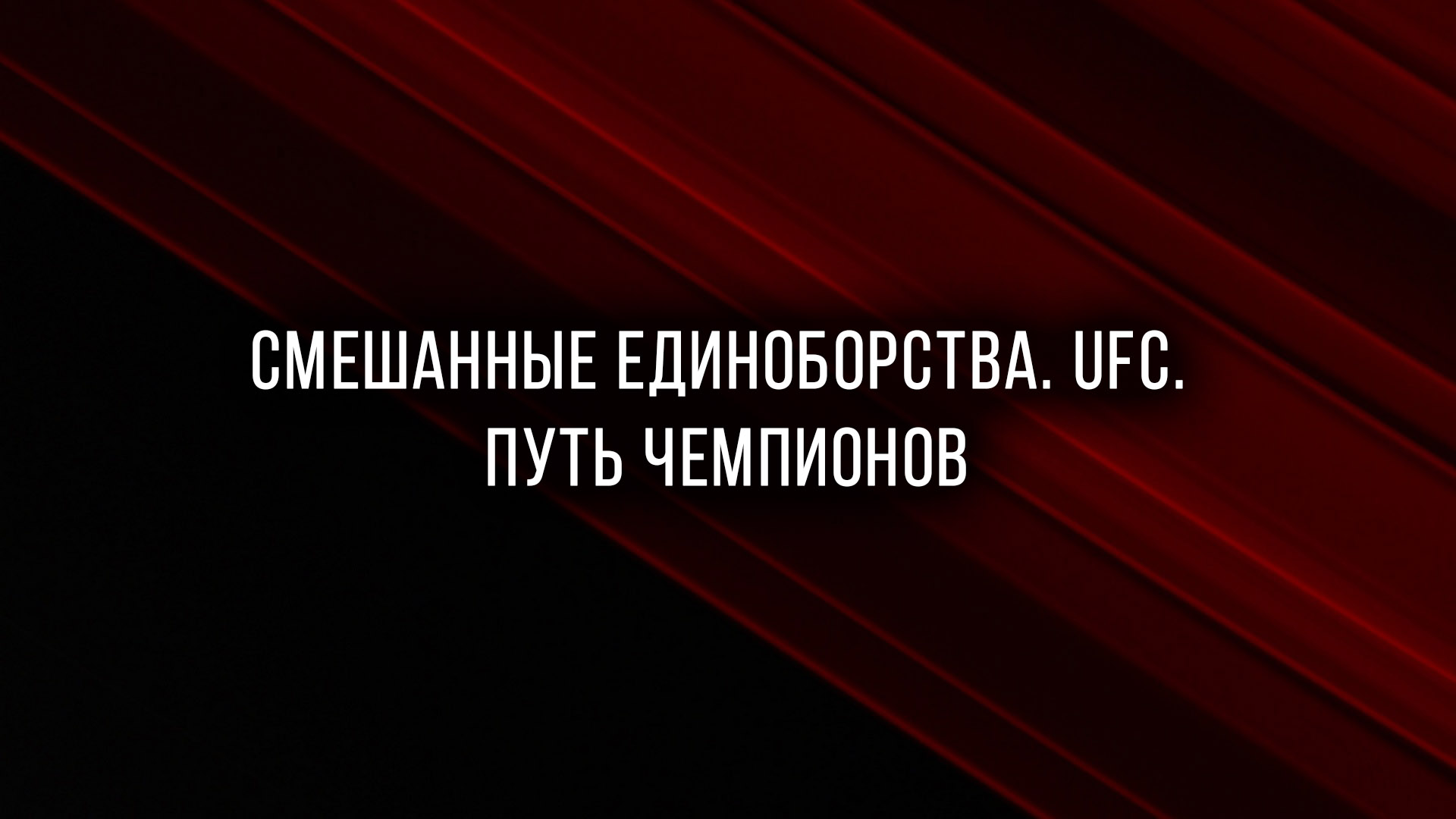 Смешанные единоборства. UFC. Путь чемпионов